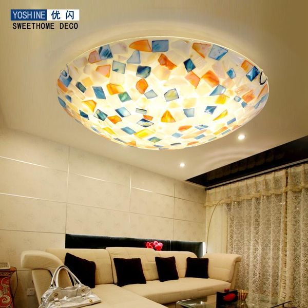 

ceiling lights mediterranean sea lamp shell lighting european style living room garden led bedroom warm restaurant lamps