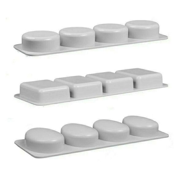 

craft tools 1pc 4 grids silicone soap mold round square oval handmade diy x5j6