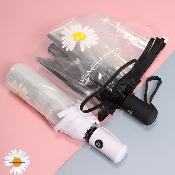 

transparent umbrella female little fresh sunscreen couple student creativity male sunny net red large folding