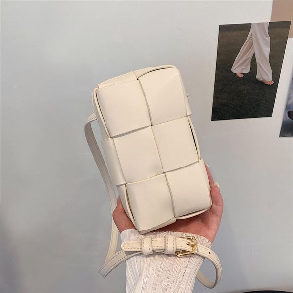 

evening bags small pu leather square for women 2021 fashion shoulder luxury woven crossbody sac epaule bolos de muir