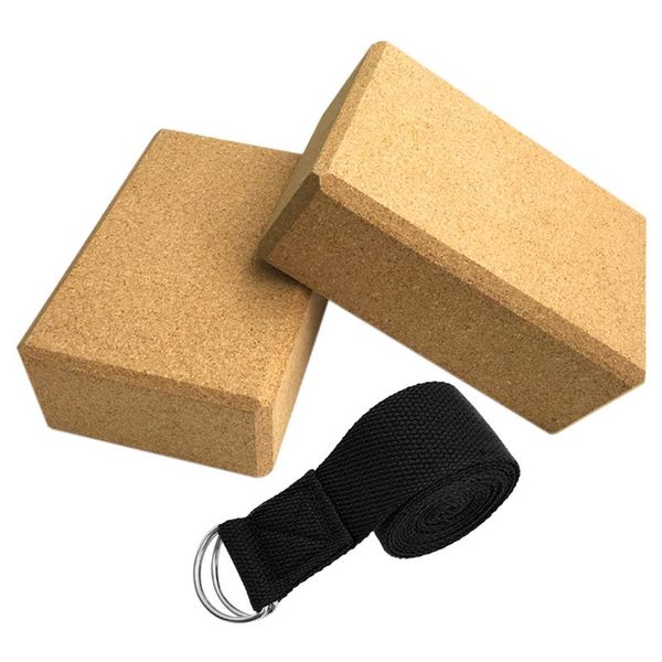 

outdoor pads 3pcs yoga block cork sport home gym exercise wood brick soft high density for indoor workout fitness