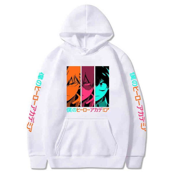 

my hero academy sweatshirt, harakuju street cloth, casual sweater, autumn winter long sve hooded suitable for both men and, Black