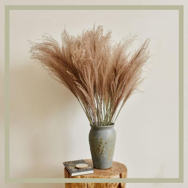 

decorative flowers & wreaths 15pcs real dried reed plant bouquet home wedding decoration table flores preservadas natural pampas grass decor