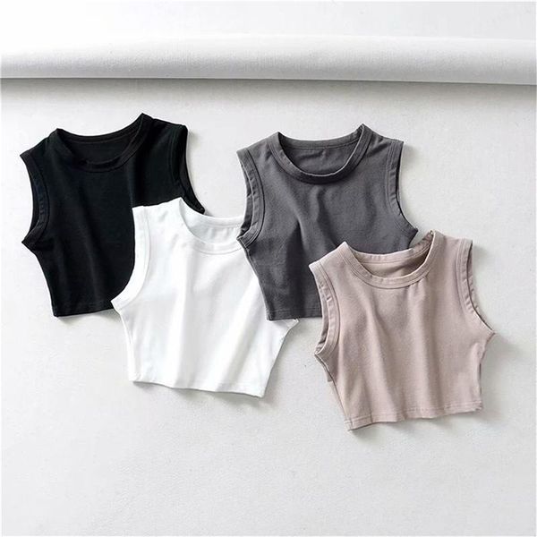 

women's tanks & camis summer vintage crop women black punk tank korean streetwear cropped sleeveless, White