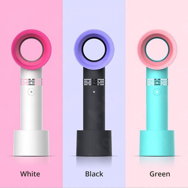 

electric fans portable usb fan rechargeable bladeless handheld mini cooler no leaf handy cooling with 3 speed level