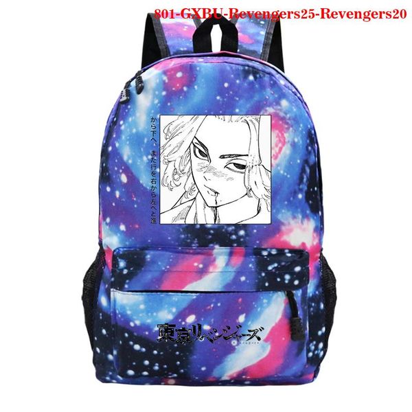 

backpack boys girls tokyo revengers printed teenager cosplay sports daypack bag drop travel bags school laptop