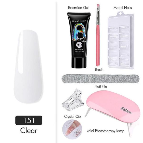 

nail art kits 6pcs gel kit uv led lamp polish set all for manicure nails extension tool professional