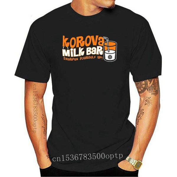 

men's t-shirts korova milk bar t-shirt clockwork orange inspired - unofficial retro film custom graphic tees tee shirt, White;black