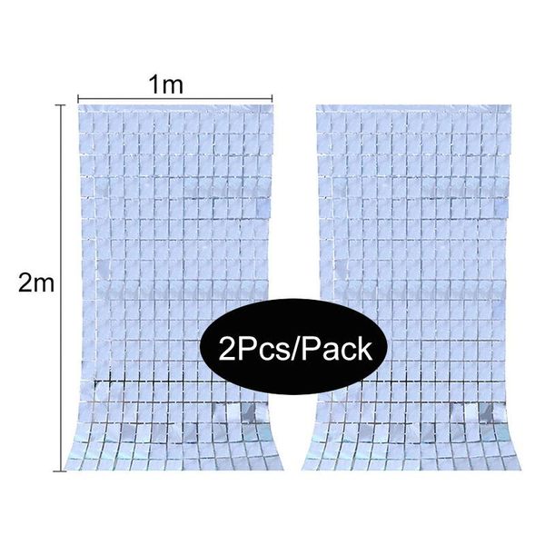 

party decoration creative bachelorette wall decor 2pcs square foil curtain wedding decorations baby shower birthday backdrop