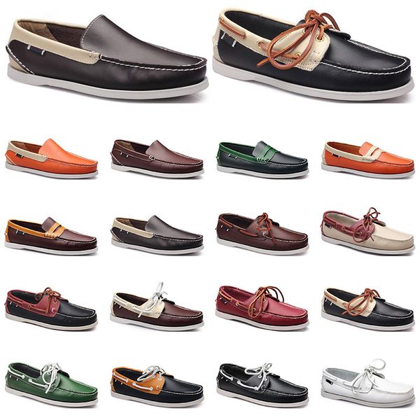 

womens sneakers sailing shoe mens casual leather shoes black white red green orange brown outdoor trainers size 38-45 ninety six