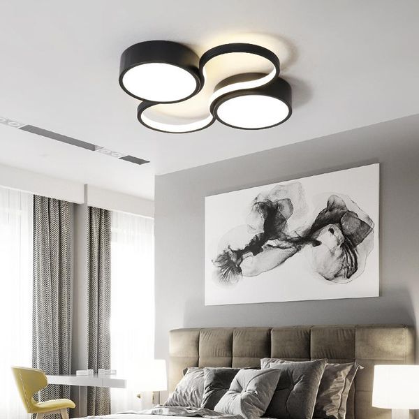 

ceiling lights ultra thin led round squar metal iron art black white for living room study dining bedroom lamps
