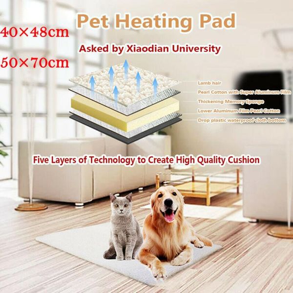 

heating blanket for dogs and cat pet bed thermo-washable non-electric super soft puppies kittens mat kennels & pens
