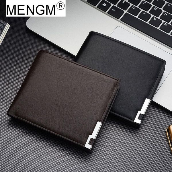 

short wallets for man male money bag cash case pu leather handbag business purse metal sequined style birthday gift black, Red;black