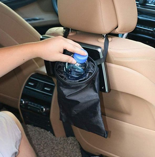 

car seat back trash holder small hanging litter bag garbage oxford cloth bin umbrella storage portable interior waste container