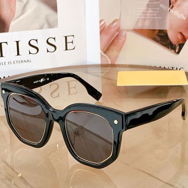 Mens ou mulheres óculos de sol 4307 moda lojas all-match óculos de gato design de camadas círculo de metal placa de costura quadro viajar designer de férias qualidade superior