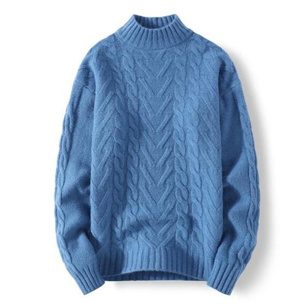 

men's sweaters casual men half high collar knitted autumn winter warm long sleeve jumper fashion harajuku solid knitwear, White;black