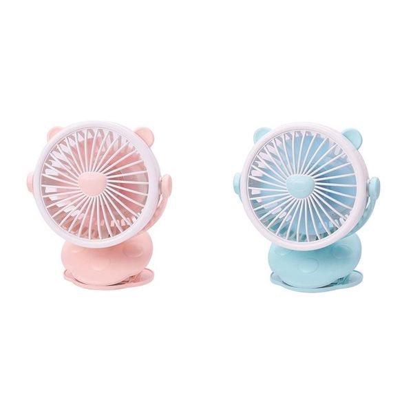 

multifunctional portable clip fan deskusb charging cute bear electric fans