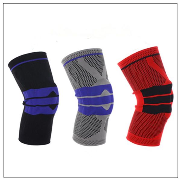 

elbow & knee pads 2021 sports silicone spring soft elastic knit running basketball mountaineering protective gear, Black;gray