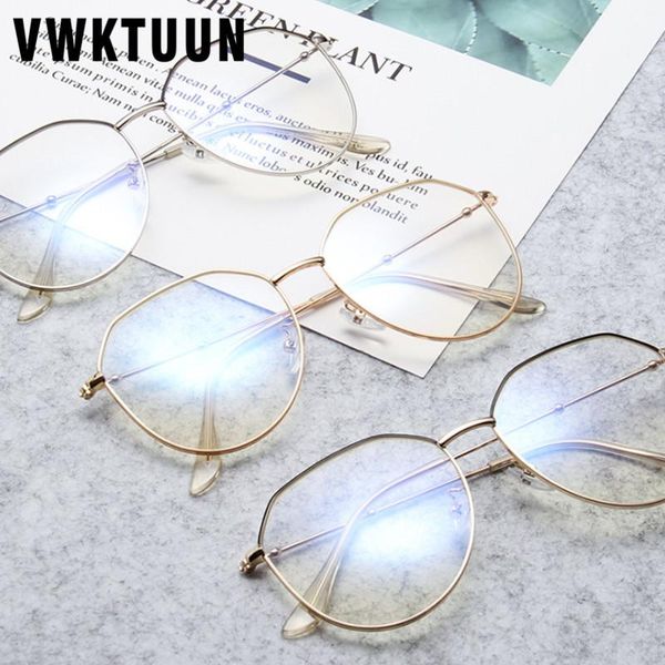 

fashion sunglasses frames vwktuun myopia eyeglasses frame women eye glasses men vintage irregular light plain fkae, Black