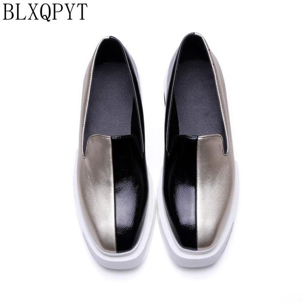 

dress shoes blxqpyt leisure fashion plus big 34-43 size spring autumn platform women round toe thick hells party f171, Black
