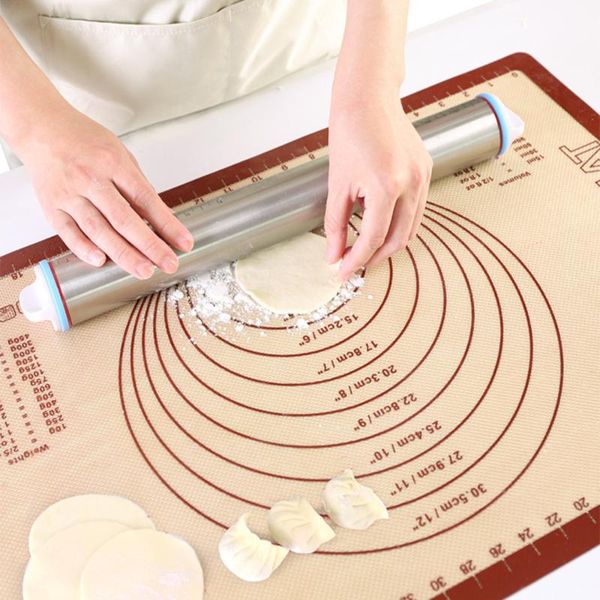 

rolling pins & pastry boards silicone baking mats with measurements kneading dough mat non-slip non-stick duty reusable oven tools pizza ma