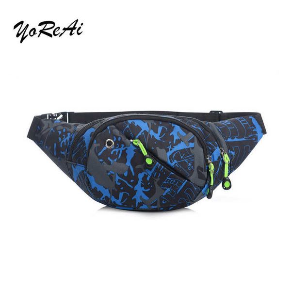 

printed fashion murse men women funny bags travel bag bumbag waist money belt passport wallet zipped security pouch waist packs 210708