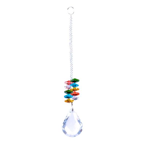 

decorative objects & figurines for hanging sun catcher rainbow glass window pendant chakra color crystal bead with prism