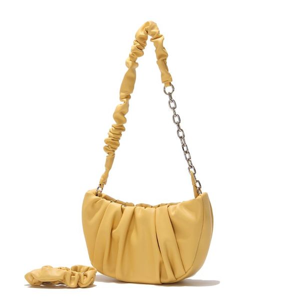 

semicircle rouched shoulder bags for women 2021 crossbody dumpling pouch trend stylish handbags female ladies daily purse totes
