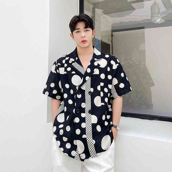 

men's casual shirts summer male loose dont double-breasted lightweight breathable short sleeve for men vintage dress 5xfw, White;black