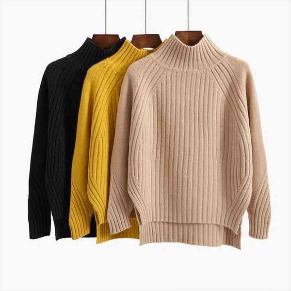 

turtelneck sweater oversized knitted pull femme autumn winter pullover vintage jumper long sleeve sweaters korean clothes, White;black