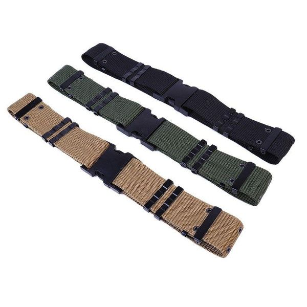 

waist support tactical waistband nylon field live cs for training students military men and women, Black;gray