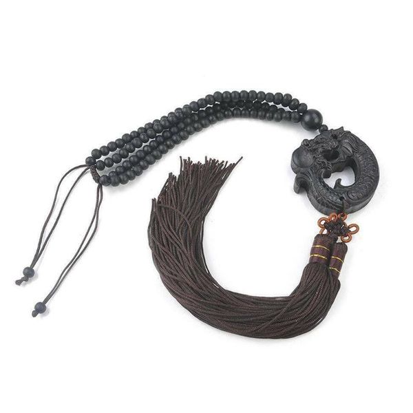 

interior decorations 1pcs original dragon sculpture car pendant decoration ebony wood carving hanging ornament implication good luck and saf