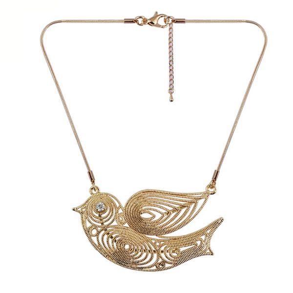 

pendant necklaces environmentally friendly material ladies animal bird necklace, Silver