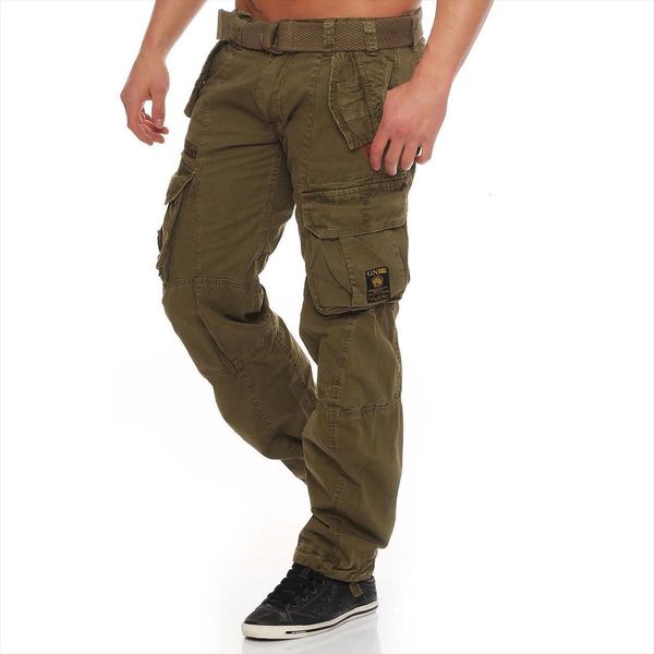 

tactical cargo combat swat women pants army military cotton multi pockets stretch flexible man casual trousers, Black
