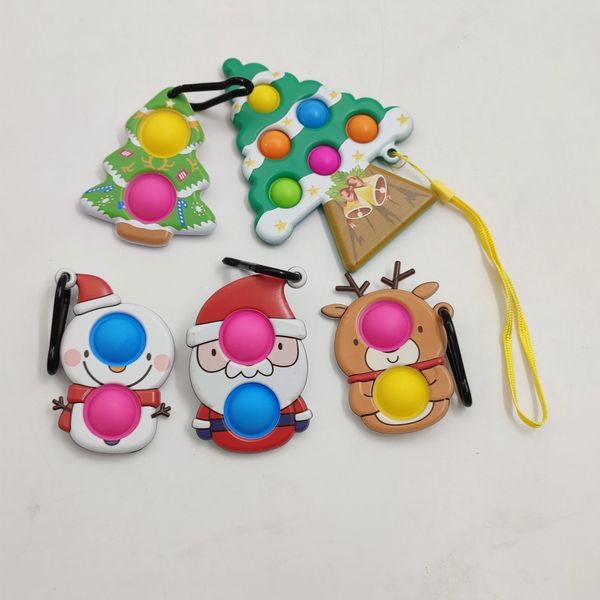 

dhl christmas rainbow fidget toy sensory push bubble feeling autism special needs anxiety stress relief office tree elk santa claus snowman