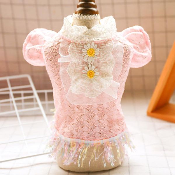 

dog apparel pet teddy schnauzer small princess lace dress pomeranian chihuahua bichon puppy clothes