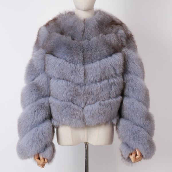 

women's fur & faux natural jacket ladies real women, Black