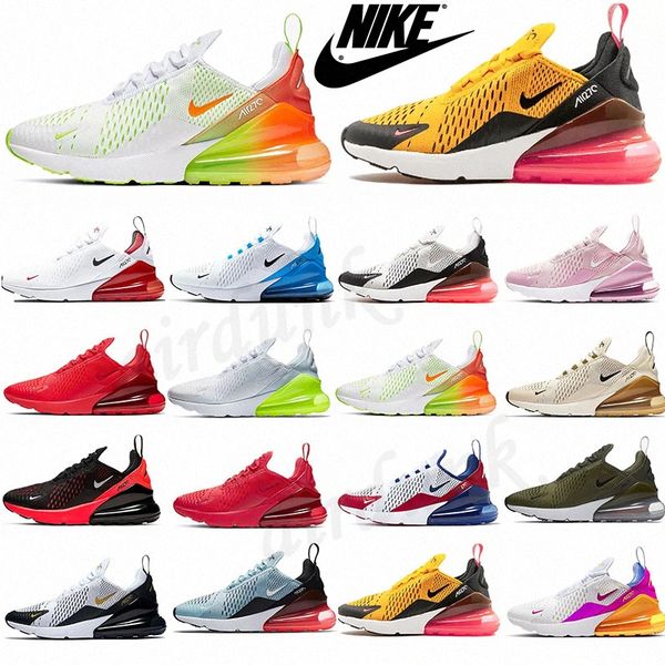 

270 women men running shoes 270s triple black white red chaussures bred be true barely rose mens trainers outdoor 27c sport sneakers 36-45 e