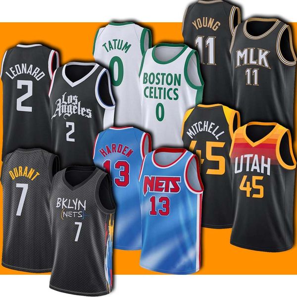 

donovan jayson mitchell tatum jersey basketball kevin james durant harden jerseys rj barrett kawhi kyrie trae leonard irving young, Black;red