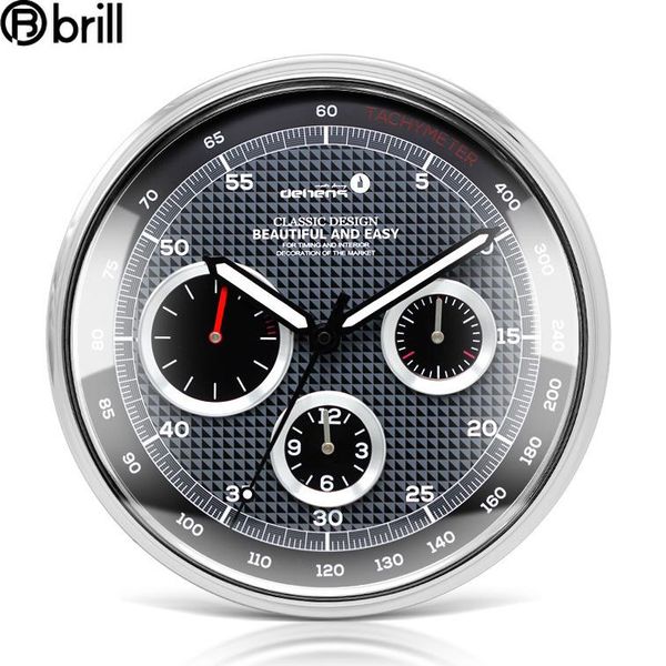 

car creative wall clock metal dashboard home decor gold watch silent bedroom kitchen modern design birthday gift clocks