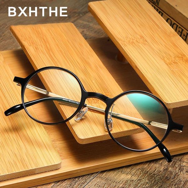 

fashion sunglasses frames 2021 korea round titanium optical glasses women prescription myopia ultralight eyeglasses men acetate eyewear, Black