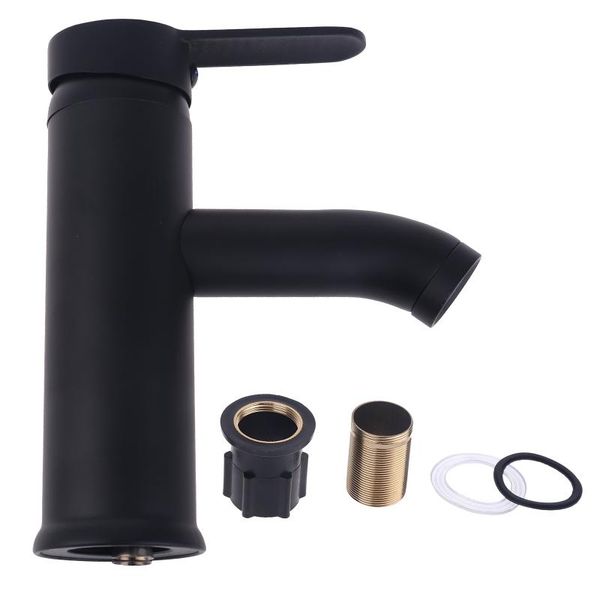

black stainless steel paint faucet bathroom basin sink cold mixer tap k43c faucets