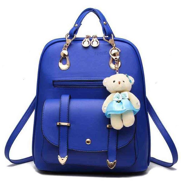 HBP não lazer Bolsa feminina Bolsa de mochila feminina mochila school school school e coreano academy estilo pouco urso boneco pingente 3 esportes u374