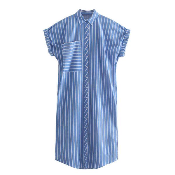 

women stripe shirt dress women fashion loose short sleeve polo neck pocket midi dress summer vintage button-up casual dresses, Black;gray