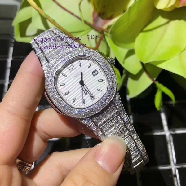 

women's luxury watches men ronda quartz 515 movement watch pave diamond crystal case bracelet eta 33mm ladies wristwatches