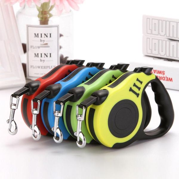 

automatic retractable dog leash belt puppy pet flexible walking traction rope cat extending running leads training collars & leashes