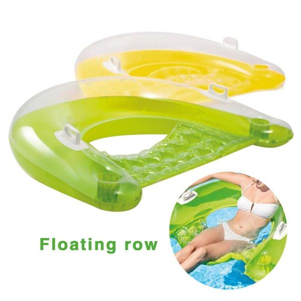 

inflatable float lounge floating row eco-friendly pvc non-toxic safe swimming pool water bed seat for floats & tubes