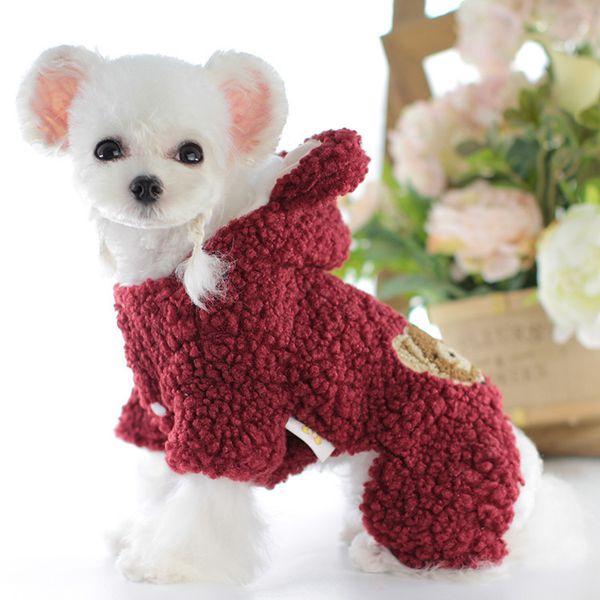 

pet cloth 21 autumn and winter pet cat than bear little ring veet four legged dog