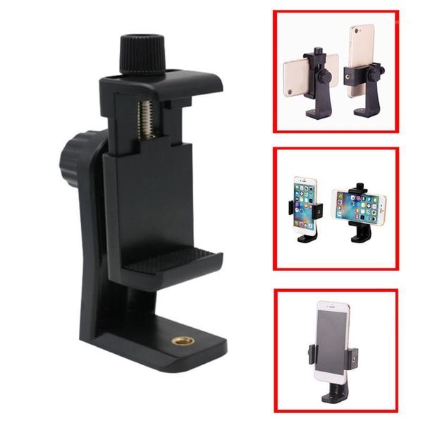 

universal phone tripod mount holder 360 degree rotation cell stand bracket adjustable smartphone clip adapter1