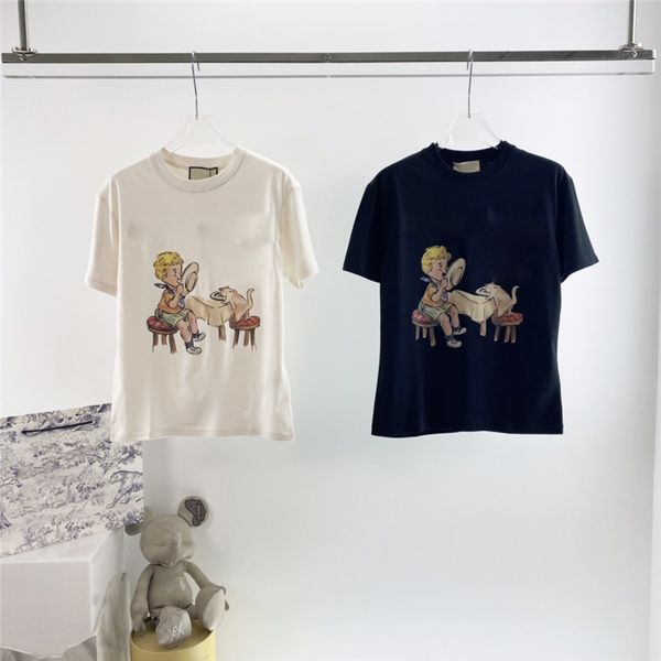 

2021ss men's t-shirt spring summer leisure women's tees black and white short sleeve lovers' wear us size xs- delivery, White;black